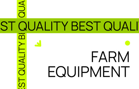 Designvorlage Hochwertiges Angebot an landwirtschaftlichen Geräten für Business Card 85x55mm