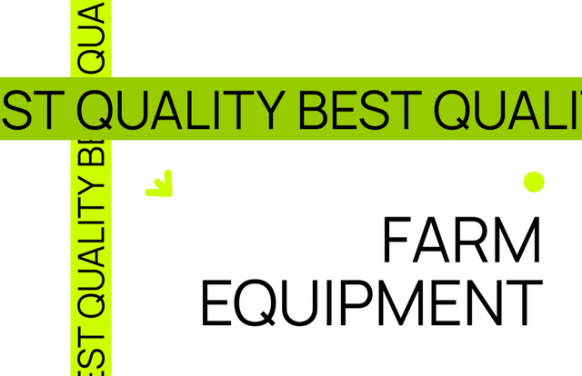Szablon projektu Quality Farm Equipment Offer Business Card 85x55mm