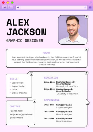 SEO Graphic Design Specialist Skills Resume – шаблон для дизайну