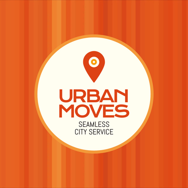 Trustworthy Moving Service In City With Slogan Animated Logo Šablona návrhu