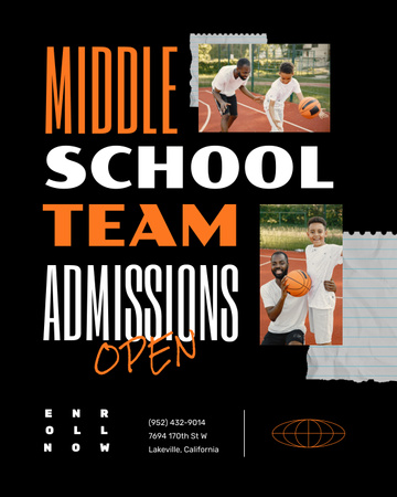 School Apply Announcement Poster 16x20in Modelo de Design
