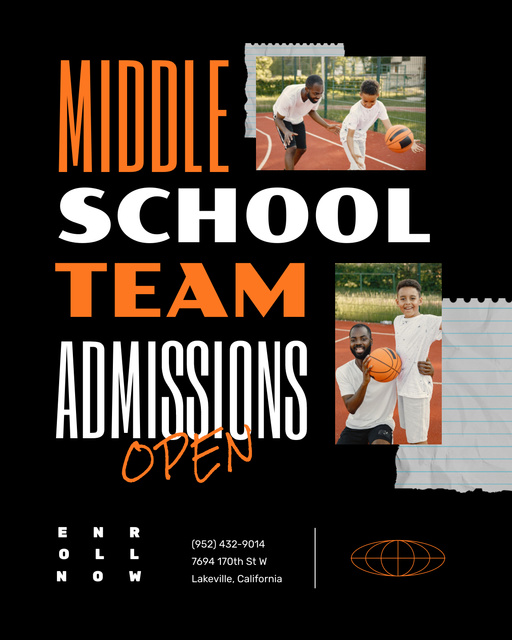 School Apply Announcement Poster 16x20in Design Template