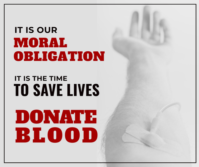 Plantilla de diseño de Essential Motivation For Blood Donation Facebook 