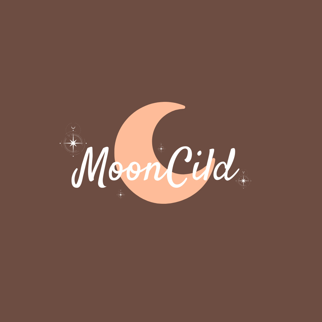Company Emblem with Moon Logo Design Template
