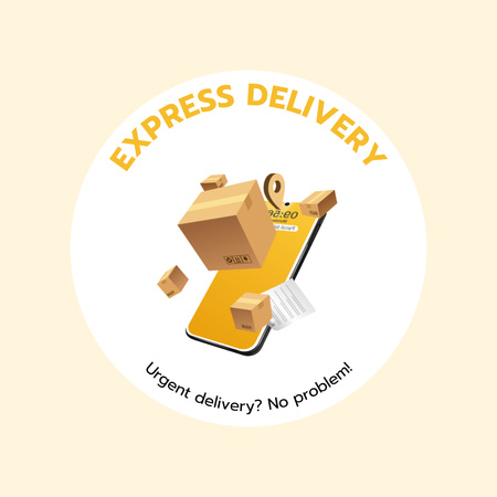 Urgent Delivery Service Animated Logo Design Template