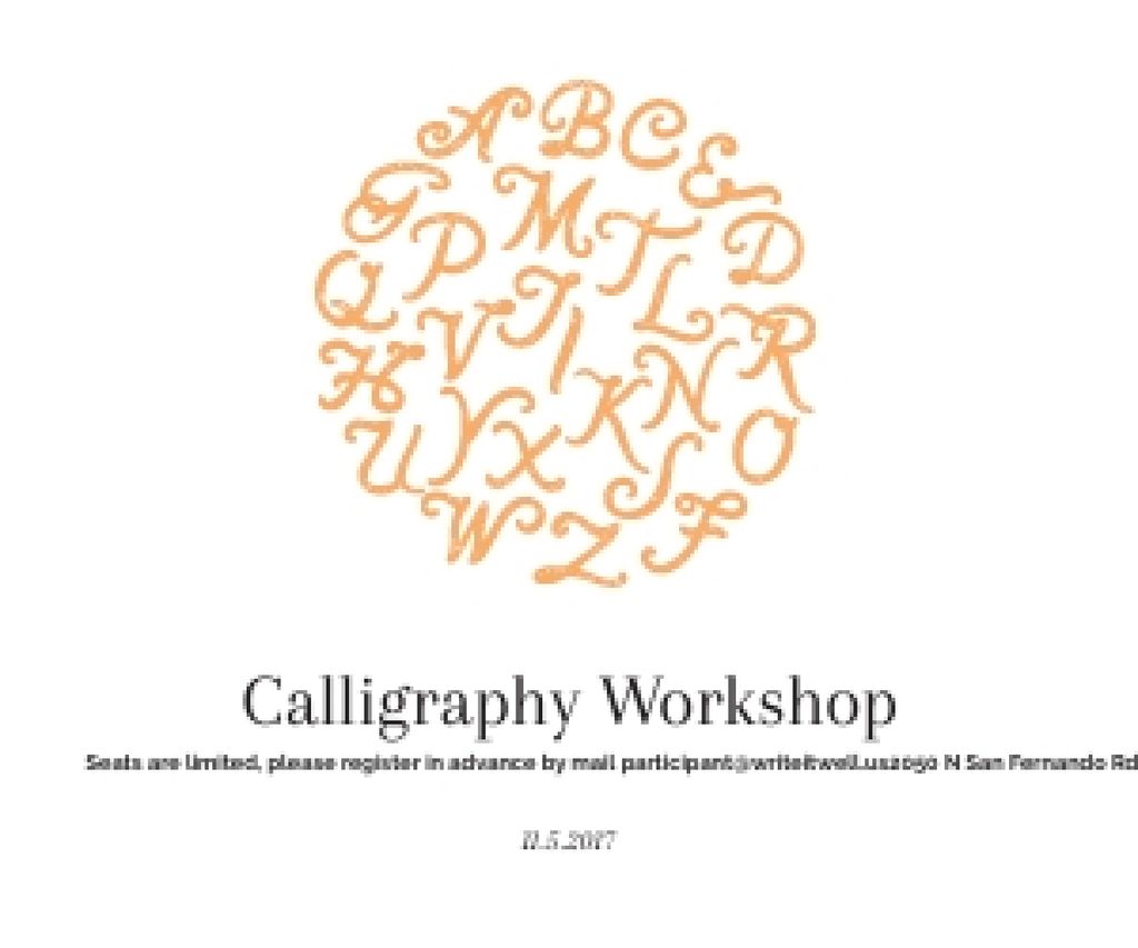 Ontwerpsjabloon van Medium Rectangle van Calligraphy workshop poster