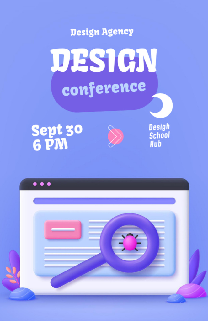Ontwerpsjabloon van Flyer 5.5x8.5in van Professional Design Summit Event Announcement
