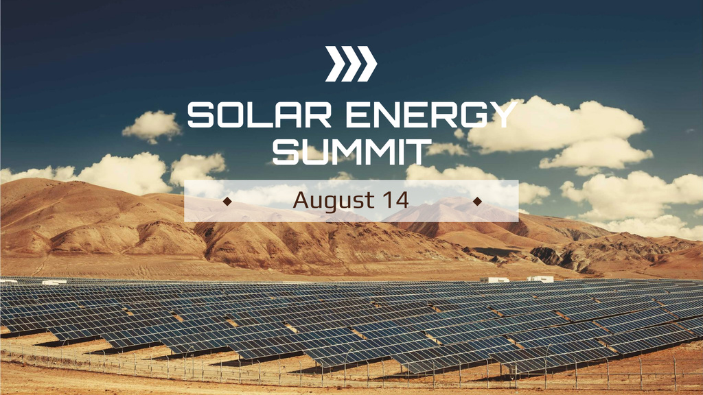 Energy Supply with Solar Panels FB event cover Design Template