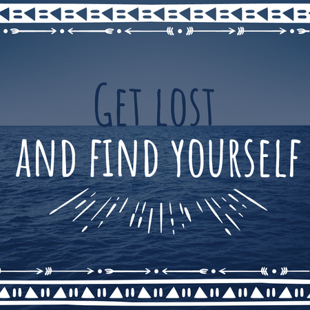 Motivational quote on sea view Instagram AD Πρότυπο σχεδίασης