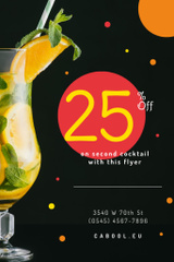 Tropical Cocktails Sale Ad on Black