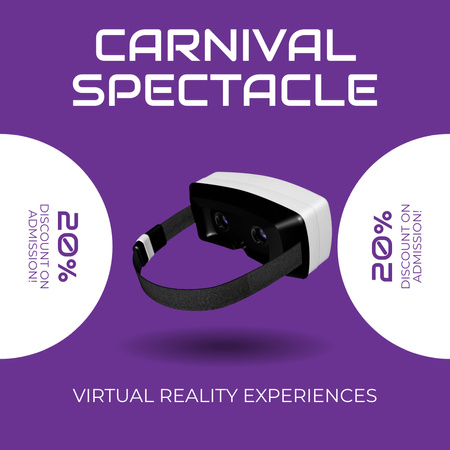 VR Experience In Amusement Park At Reduced Price Animated Post Design Template