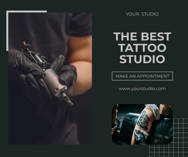 Amazing Tattoo Studio Services Offer Facebook Design Template