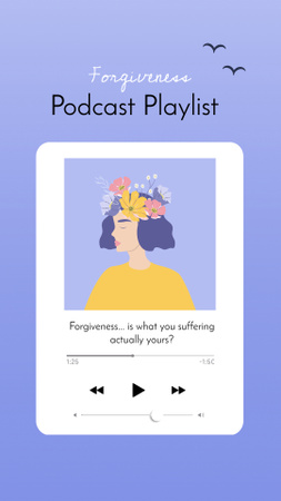 Template di design podcast psicologico ad Instagram Story