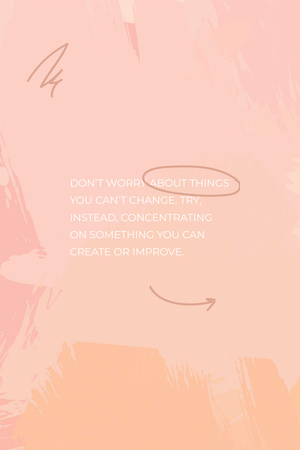 Inspirational Quote on pink Pinterest Design Template