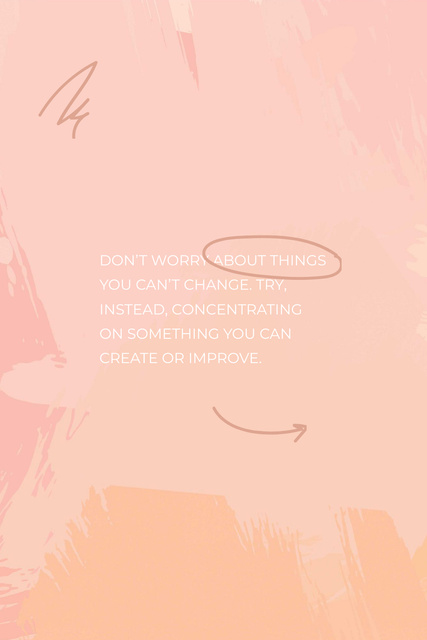 Designvorlage Inspirational Quote on pink für Pinterest