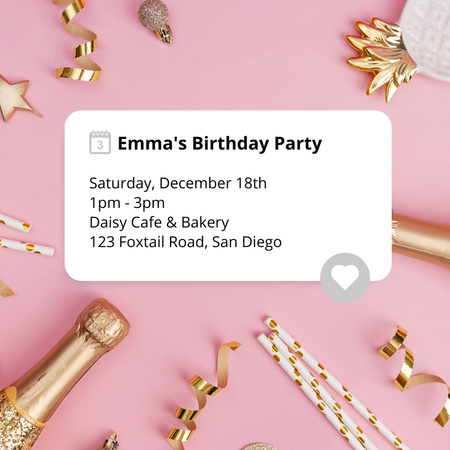 Bright Birthday Holiday Celebration Instagram Design Template