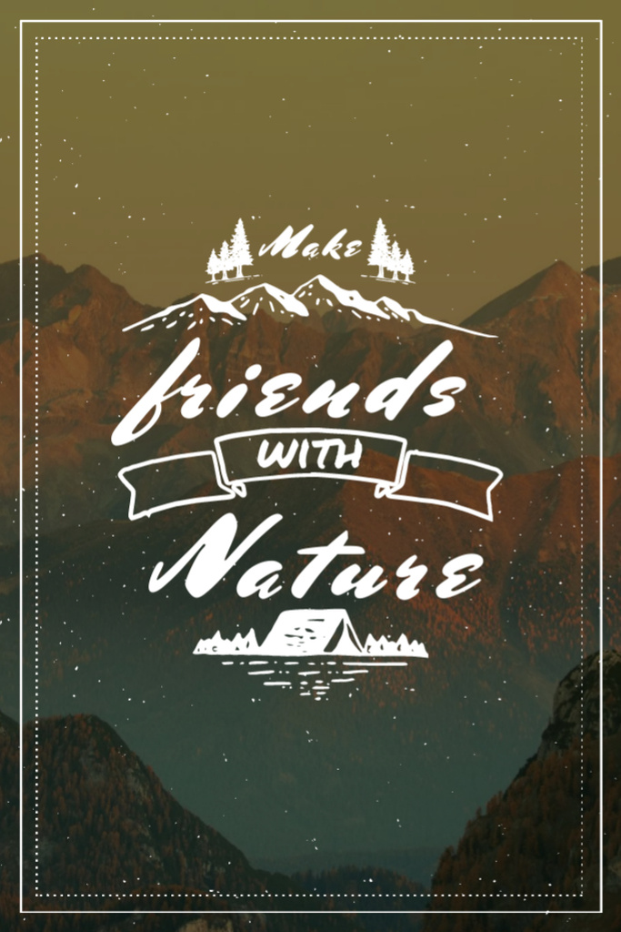 Designvorlage Nature Quote Scenic Mountain View für Tumblr