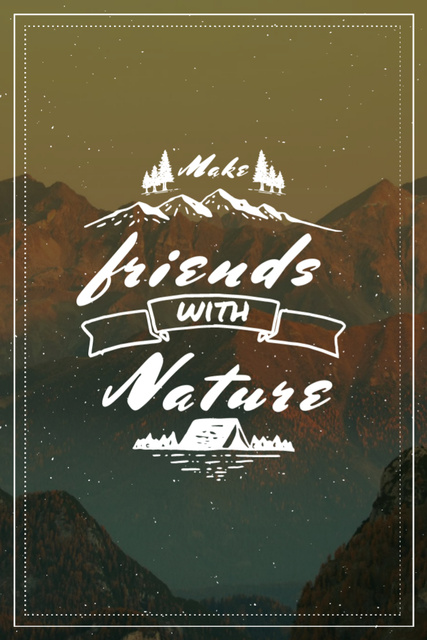 Nature Quote Scenic Mountain View Tumblr tervezősablon