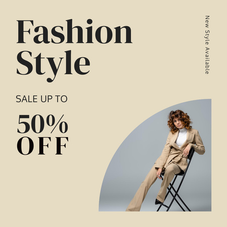 Discount Offer with Elegant Woman Instagram Modelo de Design