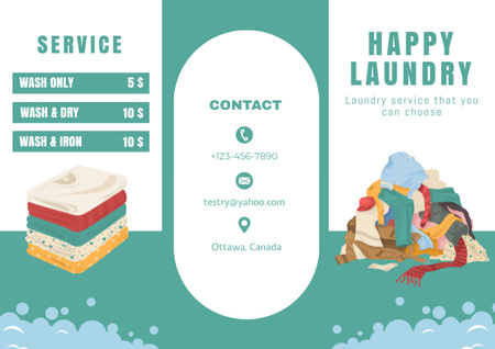 Platilla de diseño Price Offer for Laundry Services Brochure