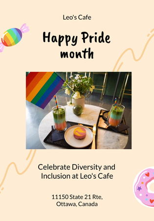 LGBT-Friendly Cafe Invitation Poster 28x40in tervezősablon