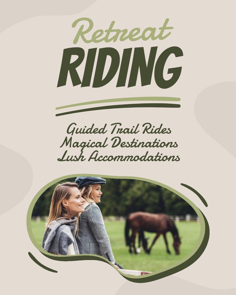 Magical Vacation Adventure with Horses Instagram Post Vertical – шаблон для дизайна