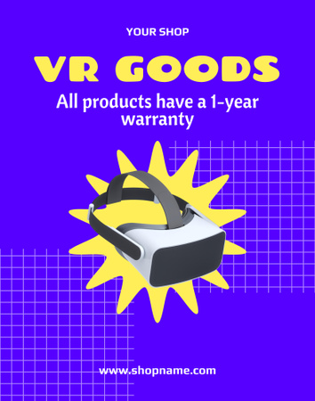 Template di design Virtual Reality Gear Sale Offer Poster 22x28in