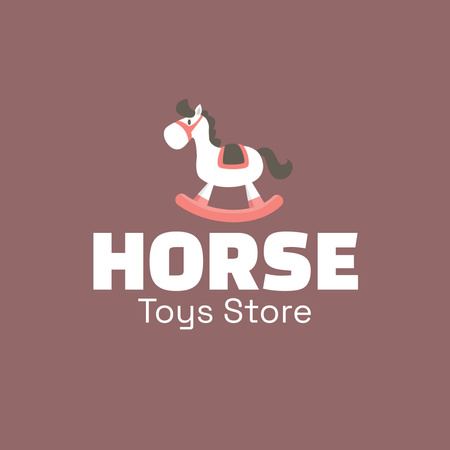 Children's Toy Ad Store in Pastel Colors Animated Logo Design Template