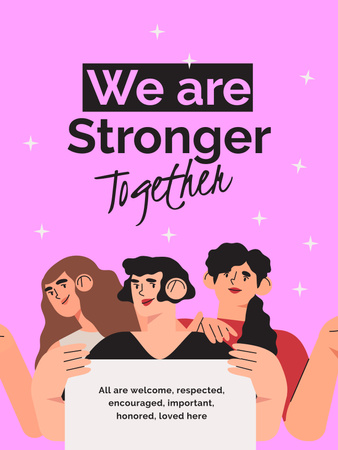 Women's Community Ad Poster US Design Template