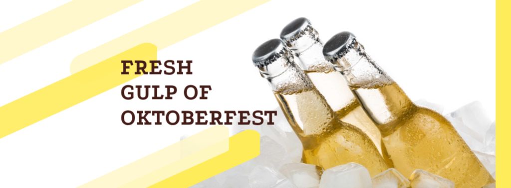 Plantilla de diseño de Oktoberfest Fresh Beer Offer Facebook cover 