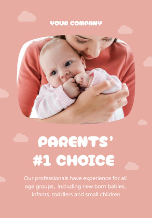 Babysitting Services Offer Poster 28x40in Design Template