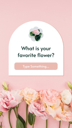 Designvorlage Survey about Favorite Flower für Instagram Story