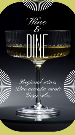 Regional Wines And Live Music In Bar Instagram Video Story Design Template