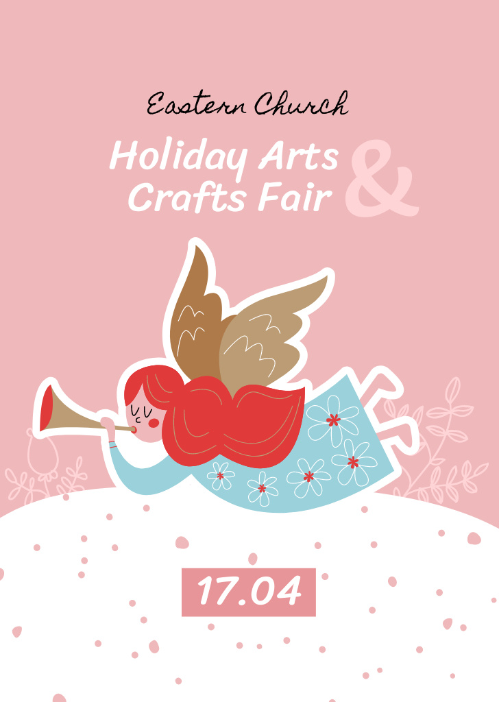 Easter Crafted Goods Fair Ad Flyer A6 Design Template