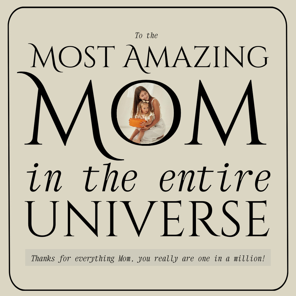 Template di design Holiday Greeting for Amazing Mother Instagram