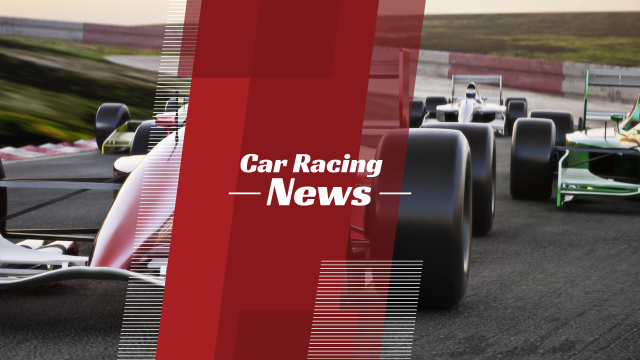 Modèle de visuel Car racing news Ad - Youtube