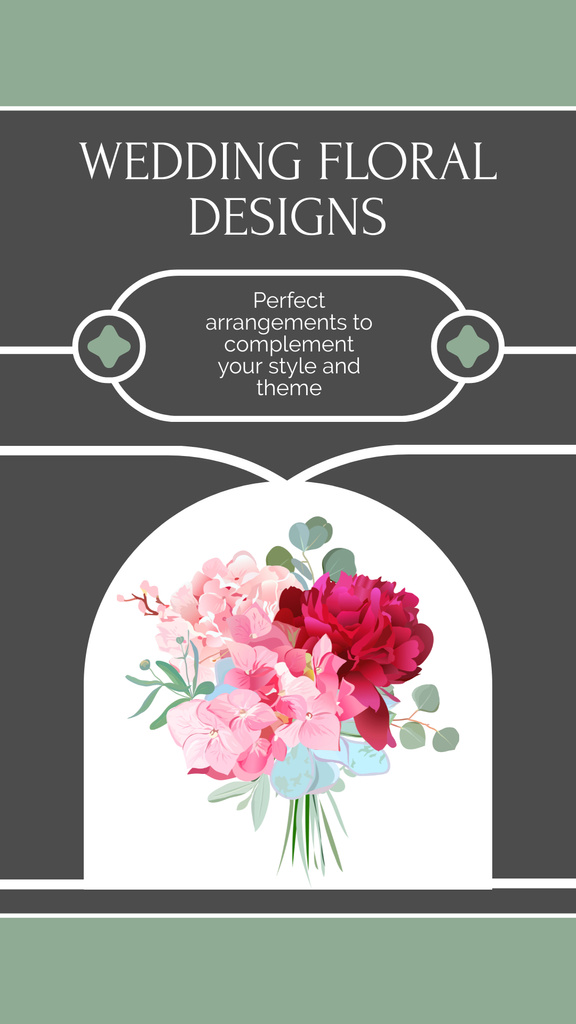 Platilla de diseño Advertisement for Flower Wedding Design Studio Instagram Story