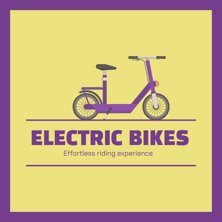 Electric Bicycles Shop Offer With Slogan Animated Logo Šablona návrhu