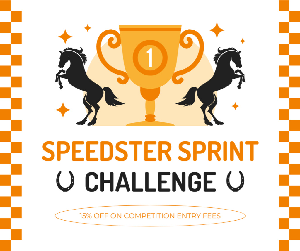 Gold Cup Speed ​​Challenge Announcement Facebook Šablona návrhu