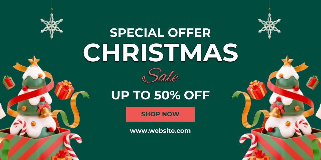 Modèle de visuel Christmas Special Sale Announcement - Twitter