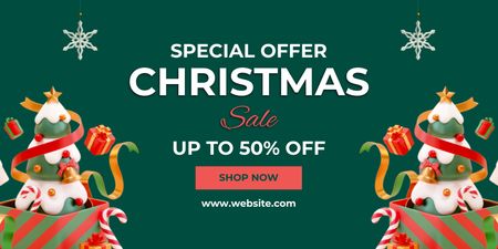 Christmas Special Sale Announcement Twitter Design Template