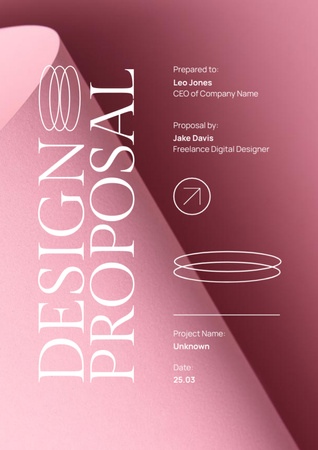 Template di design Progetto del designer digitale Proposal