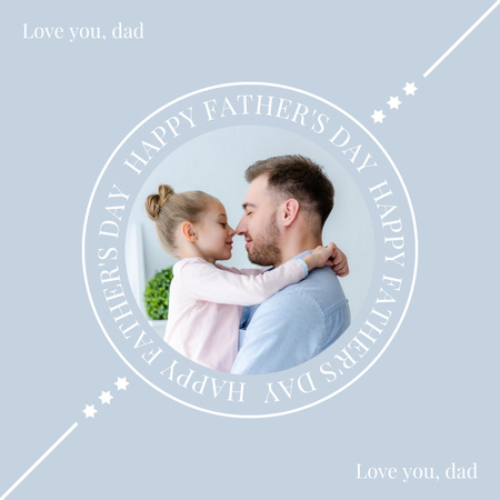 Template di design Saluti per la festa del papà a un papà fantastico su Gray Instagram