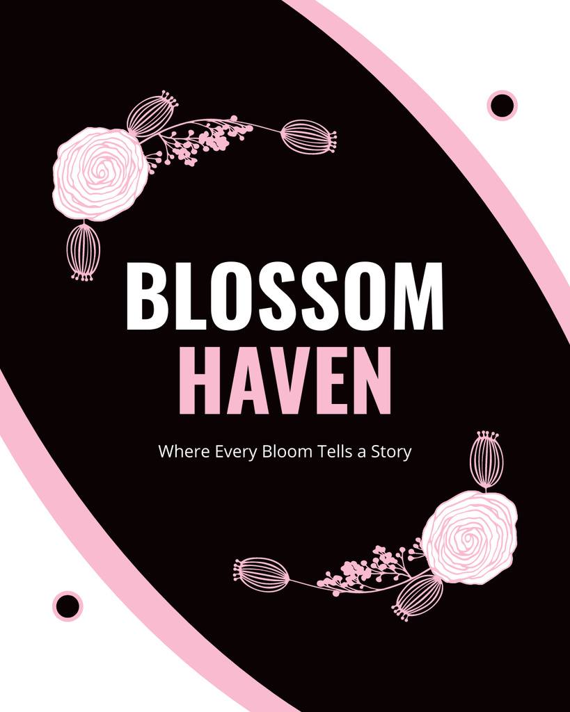 Designvorlage Blossom Flower Arrangements Service Offer für Instagram Post Vertical