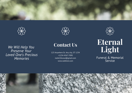 Template di design Offerta di servizi funebri e commemorativi Brochure