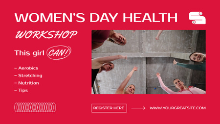 Health Workshop With Aerobics On Women's Day Full HD video tervezősablon