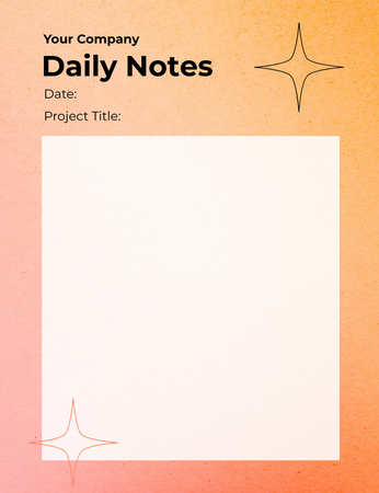 Modèle de visuel Planificateur d'activité de projet en dégradé - Notepad 107x139mm