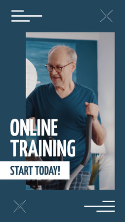Designvorlage Effective Training With Cross-trainer At Home Online für TikTok Video