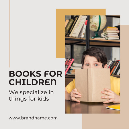 Ontwerpsjabloon van Instagram van boeken voor kinderen
