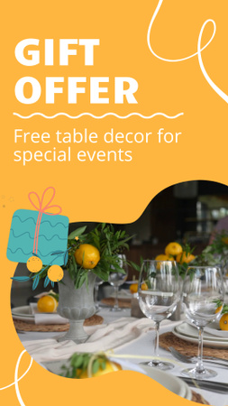 Platilla de diseño Special Table Decor As Gift Offer Instagram Video Story